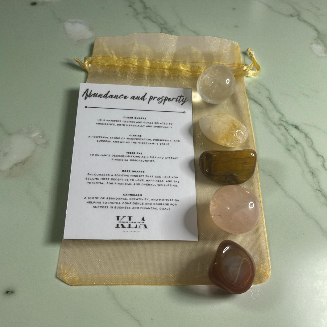 Prosperity & Abundance Crystal Pouches