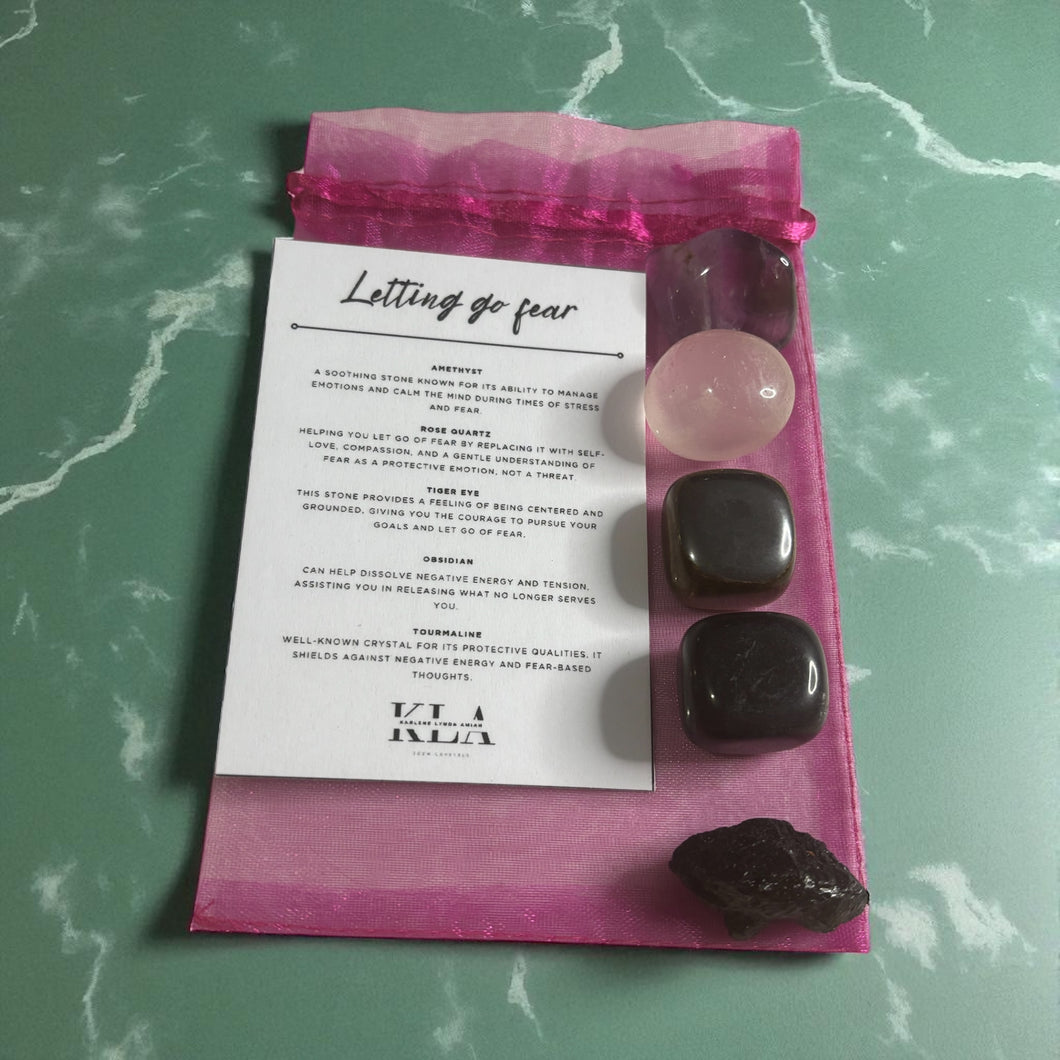 Letting Go of Fear Crystal Pouches