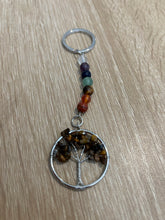 Load image into Gallery viewer, Crystal Tree of Life Keyring - Multiple Crystals Available
