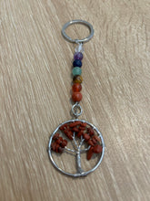 Load image into Gallery viewer, Crystal Tree of Life Keyring - Multiple Crystals Available
