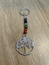 Load image into Gallery viewer, Crystal Tree of Life Keyring - Multiple Crystals Available
