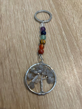 Load image into Gallery viewer, Crystal Tree of Life Keyring - Multiple Crystals Available
