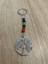 Load image into Gallery viewer, Crystal Tree of Life Keyring - Multiple Crystals Available
