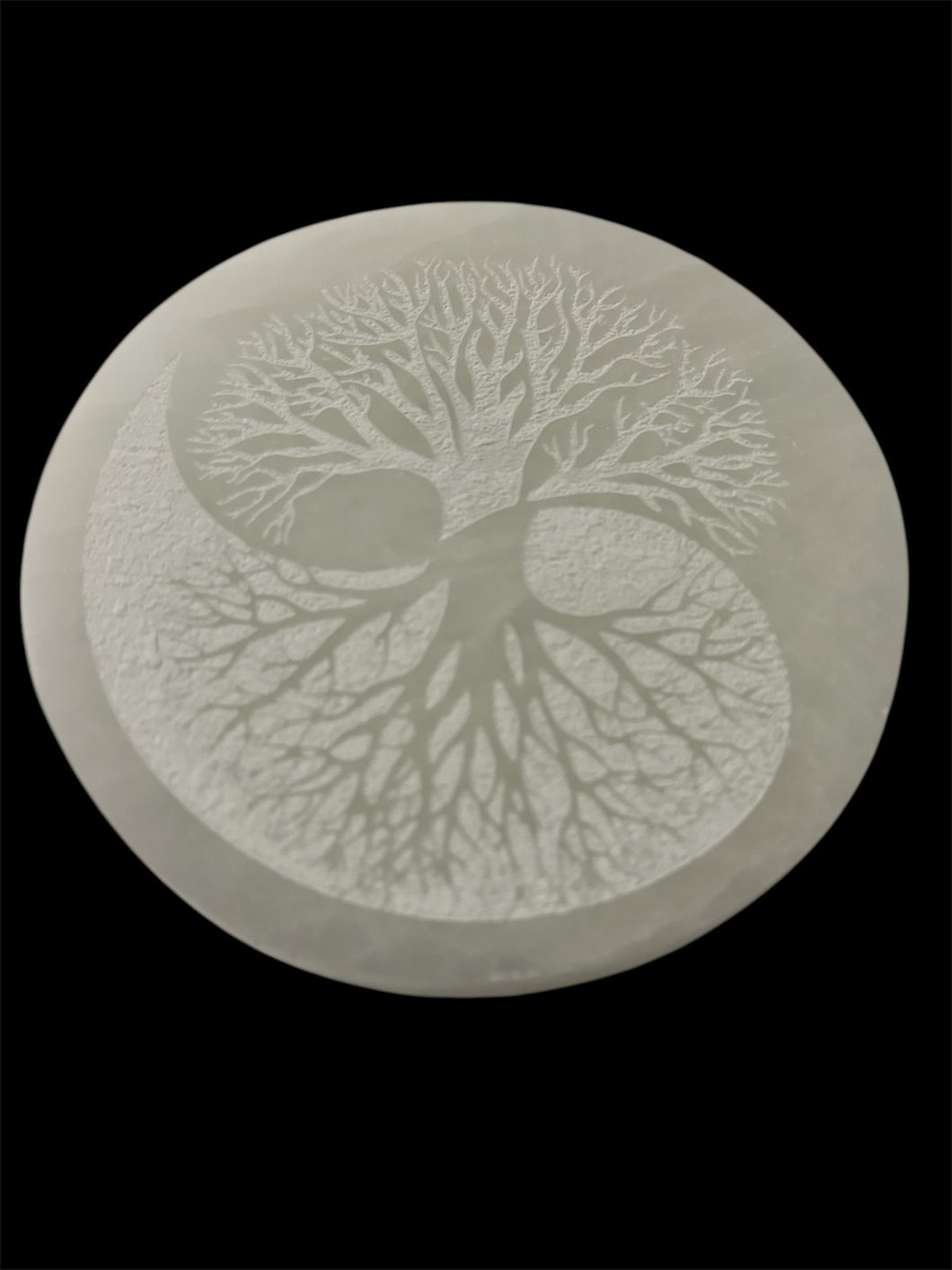 Selenite Tree of Life Plate